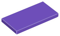 Tile 2 x 4 with Groove in Dark Purple