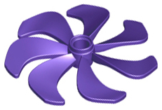 Propeller 7 Blade 6 Diameter in Dark Purple