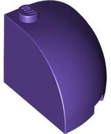 Brick Round Corner 3 x 3 x 2 Dome Top in Dark Purple