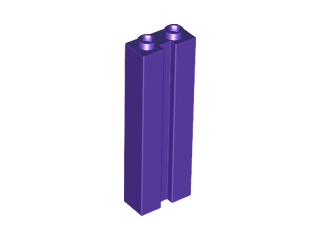 Brick Special 1 x 2 x 5 with Groove in Dark Purple