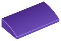 Brick Curved 2 x 4 x 2/3 No Studs, with Bottom Tubes in Dark Purple