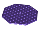 Plate Special 10 x 10 Octagonal with Hole in Dark Purple