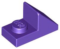 Brick Sloped 45° 2 x 1 with 2/3 Cutout [New Version] in Dark Purple