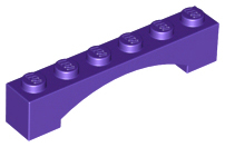 Brick Arch 1 x 6 Raised Arch in Dark Purple