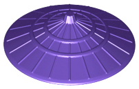 Hat, Conical Asian Style in Dark Purple