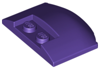 Brick Round 3 x 4 x 2/3 Triple Curved with 2 Sunk Studs in Dark Purple