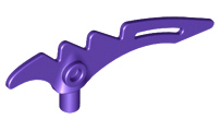 Weapon Scythe / Crescent Blade Serrated with Bar in Dark Purple