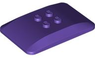Brick Curved 6 x 4 x 2/3 Quad Curved with 2 x 2 Studs in Dark Purple