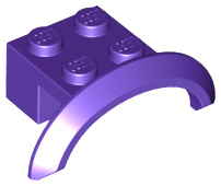 Wheel Arch, Mudguard 4 x 2 1/2 x 1 in Dark Purple