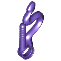 Equipment Whip Bent with Snake Head and Pin Hole in Dark Purple