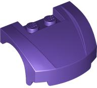 Vehicle Body, Wheel Arch / Mudguard 3 x 4 x 1 2/3 Low Profile, Curved Front in Dark Purple