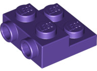 Plate Special 2 x 2 x 2/3 with Two Studs On Side and Two Raised [Solid Anti-stud] in Dark Purple