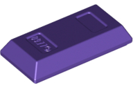 Tile Special 1 x 2 with Sloped Walls AKA Money / Gold Bar [Ingot] in Dark Purple