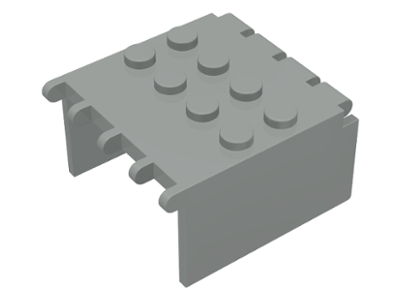 Windscreen 4 x 4 x 2 Canopy Extender, Hinge in Light Gray