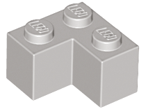 Brick 2 x 2 Corner in Light Gray