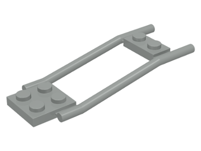 Animal / Creature Accessory, Horse Hitching, 1 x 2 Plate and 2 x 2 Plate [Studded] in Light Gray