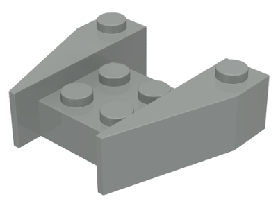 Brick Wedged 3 x 4 [No Stud Notches] in Light Gray