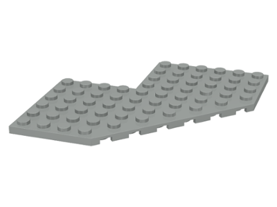 Wedge Plate 10 x 10 with 4x4 Cutout and Cut Corner in Light Gray