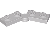 Hinge Plate 1 x 4 Swivel Top / Base - Hollow Clip [Complete Assembly] in Light Gray