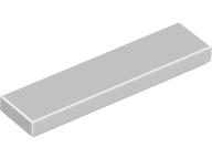 Tile 1 x 4 with Groove in Light Gray