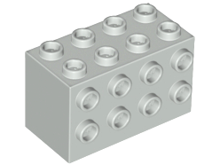 Brick Special 2 x 4 x 2 with Studs on Sides in Light Gray