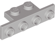 Bracket 1 x 2 - 1 x 4 [Square Corners] in Light Gray