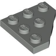 Wedge Plate 3 x 3 Cut Corner in Light Gray