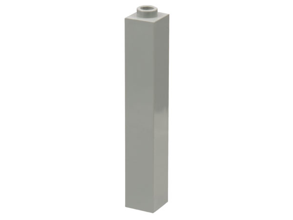 Brick 1 x 1 x 5 with Blocked Open or Hollow Stud in Light Gray