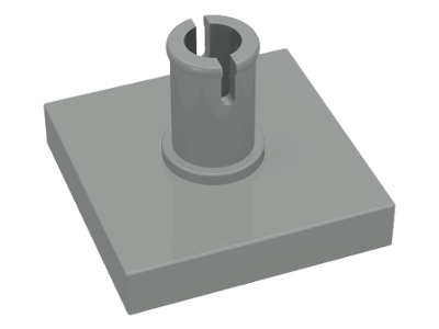 Tile Special 2 x 2 with Top Pin in Light Gray