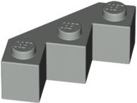 Brick Wedged 3 x 3 Facet in Light Gray