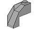 Brick Wedged, Sloped 3 x 3 x 2 Facet Top in Light Gray