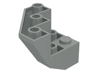 Brick Wedged, Sloped Inverted 3 x 3 x 2 Facet in Light Gray