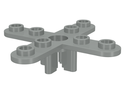 Propeller 4 Blade 5 Diameter with Rounded Ends, Open Hub in Light Gray