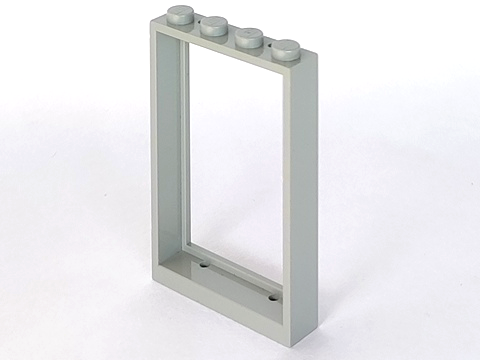Window 1 x 4 x 5 with Solid Studs in Light Gray