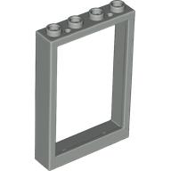 Window 1 x 4 x 5 with Hollow Studs in Light Gray