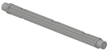 Street Sweeper Brush Axle 1 x 8 in Light Gray