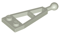 Plate Special 1 x 2 with Long Towball in Light Gray