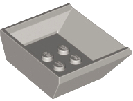 Tipper Bed Small, 3 x 4 Anti-studs in Light Gray