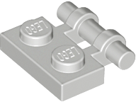 Plate Special 1 x 2 Side Handle [Free Ends] in Light Gray