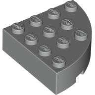 Brick Round Corner 4 x 4 Full Brick in Light Gray