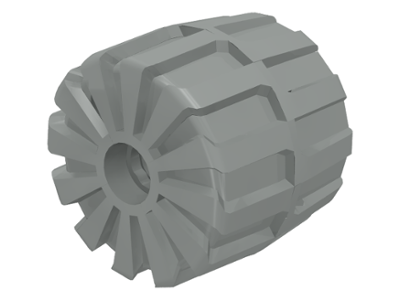 Wheel Hard Plastic Medium (35mm D. x 31mm) in Light Gray