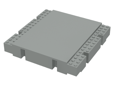 Baseplate Raised 16 x 16 x 2 1/3 Platform in Light Gray
