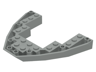 Brick Wedged, Sloped Inverted 8 x 10 x 1 Boat Bow in Light Gray