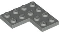 Plate 4 x 4 Corner in Light Gray