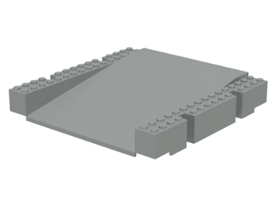 Baseplate Raised 16 x 16 x 2 1/3 Ramp in Light Gray
