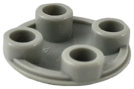 Plate Round 2 x 2 with Rounded Bottom [Boat Stud] in Light Gray