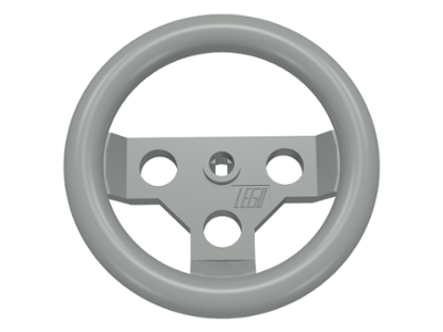 Technic Steering Wheel Large in Light Gray