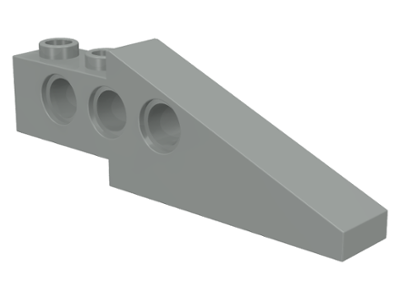 Technic Slope Long 1 x 6 with 3 Pin Holes in Light Gray
