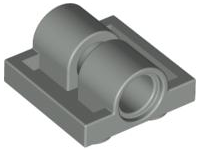Plate Special 2 x 2 with 2 Pin Holes in Light Gray