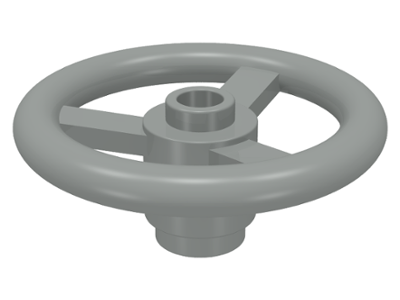 Technic Steering Wheel Small (3 Studs Diameter) in Light Gray
